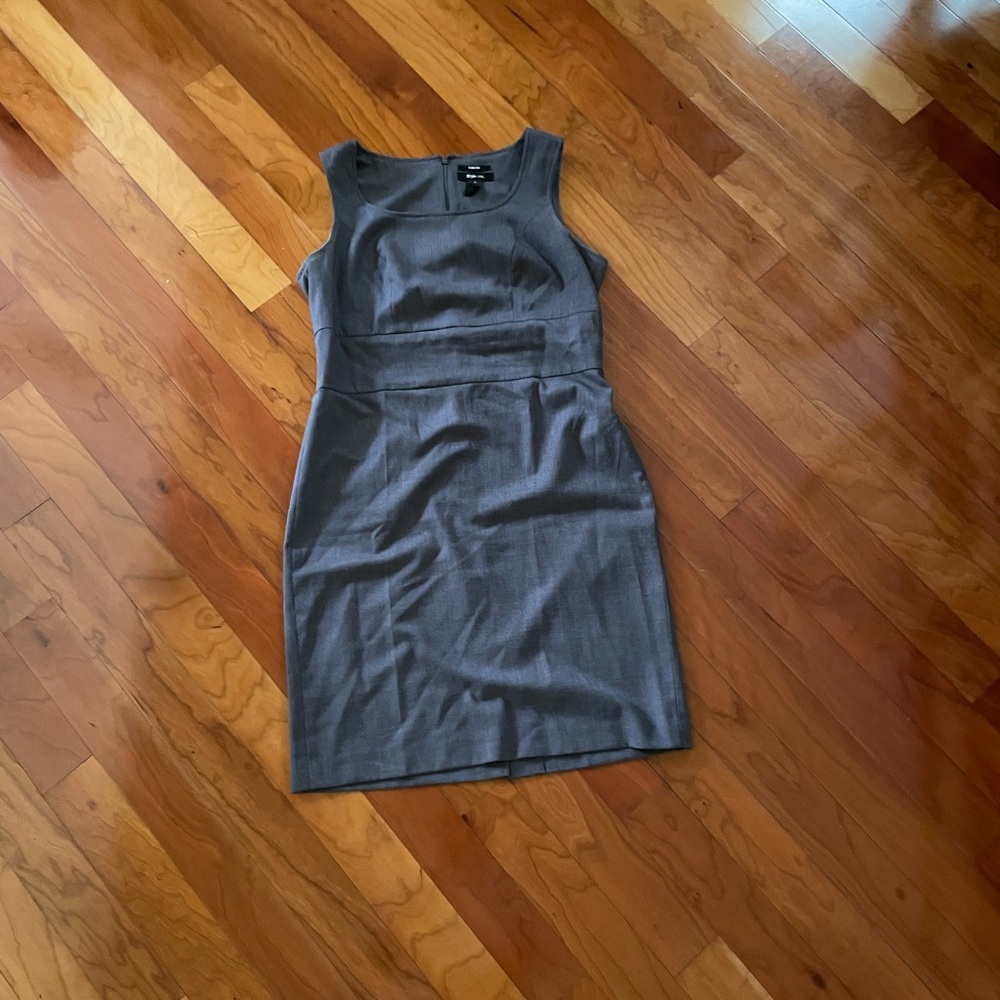 Style & Co. Sleeveless Gray Midi Sheath Dress